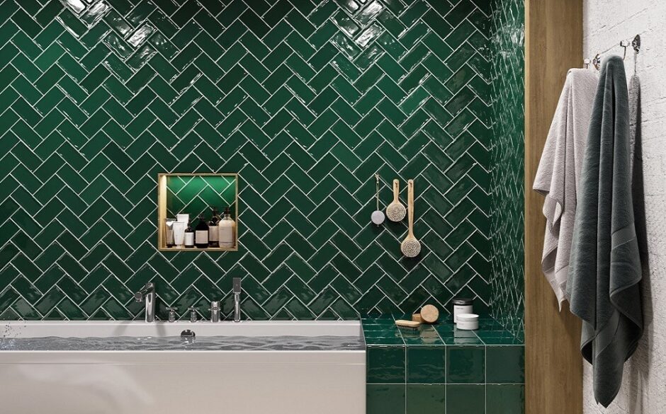 Tile Trends for 2019 - Green Glamour Metro Tiles