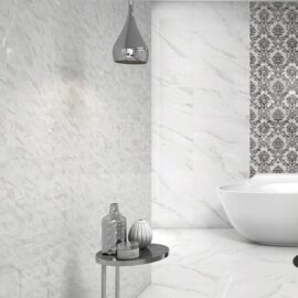 Agora White Decorative Tiles - White Patterned Tiles