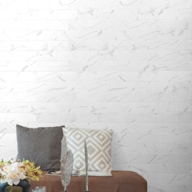 white marble effect wall tiles