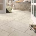 white stine effect floor tiles