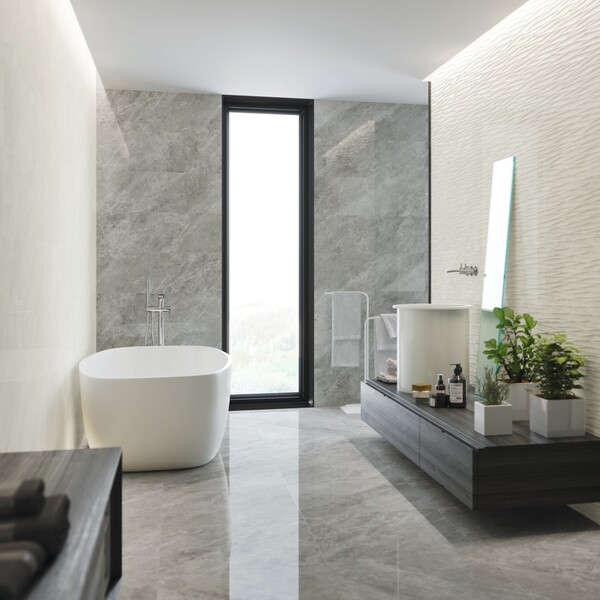 Stylish Silver Grey Tiles For Gorgeous, Light Grey Bathroom Tiles Designs