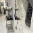 Calacatta marble effect tiles customer project hallway