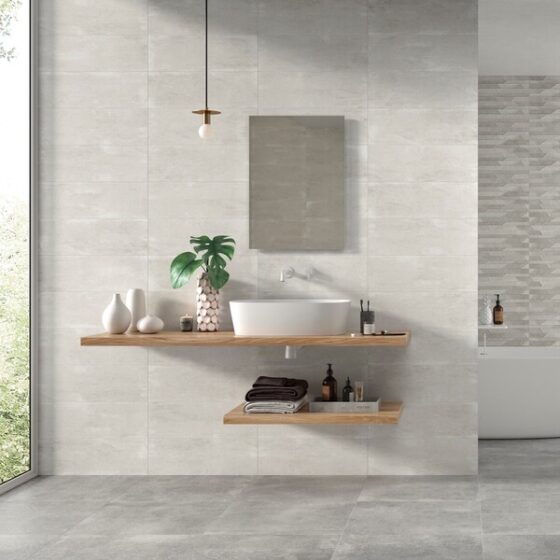 matt grey wall tiles