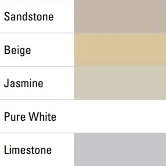 Grout Chart 3000 - Sandstone, Beige, Jasmine, Pure White, Limestone - 1024