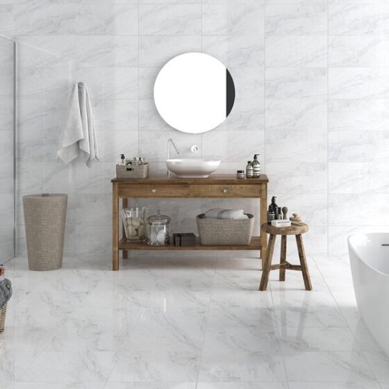 Marble Effect Grey Tiles For Elegant, Grey Marble Bathroom Tiles