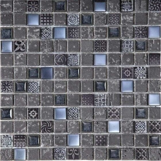 Imperium Graphite Grey Mosaic Tiles