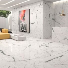 Kairos White Marble Effect Tiles