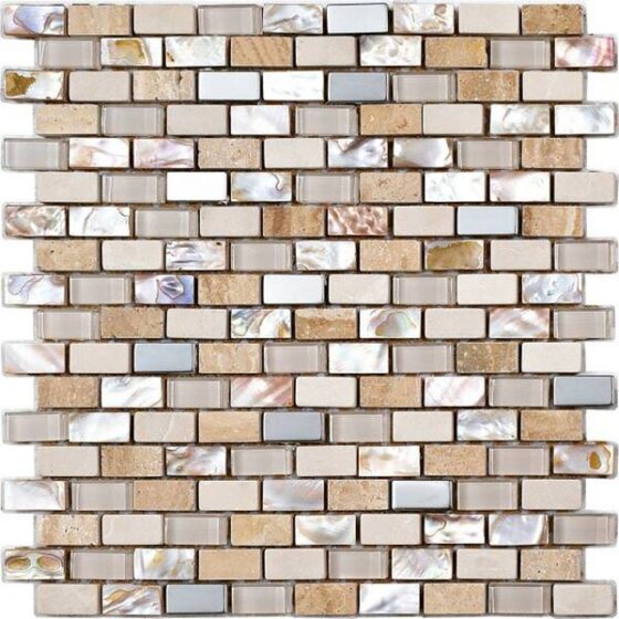 Nacare Iridescent Mosaic Tiles – Beige