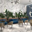 Oikos Porcelain Tiles with Marble Effect - Blue