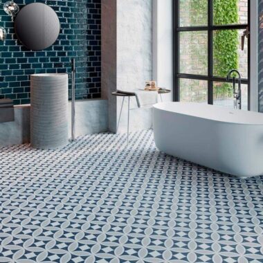 Olympia Blue Victorian Tiles