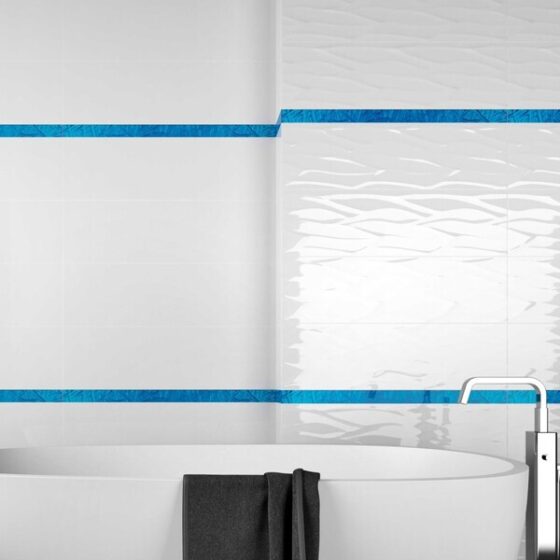 Polar White Kitchen and white gloss bathroom tiles