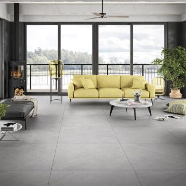 Portobello Grey Outdoor Floor Tiles - Room Setting