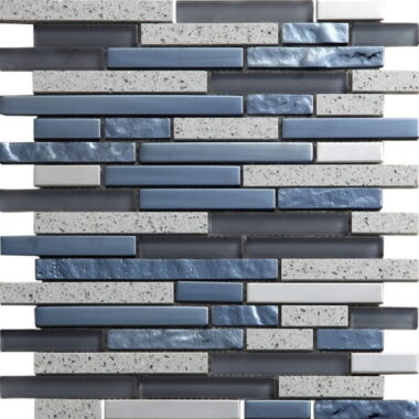 Grey Metallic Mosaic Tiles