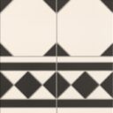 Regent Black and White Border Victorian Style Tiles