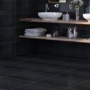 Strauss Black Sparkle Floor Tiles