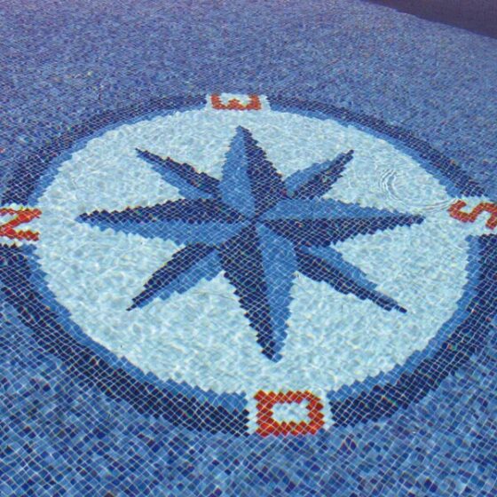 Swimming Pool Tiles - Compass Design 1