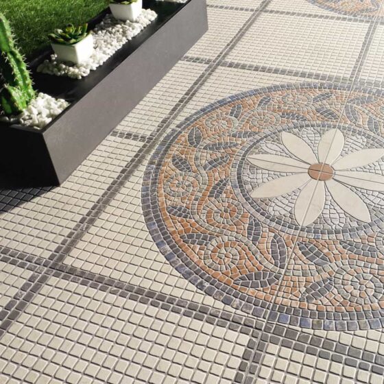 Trevi Decorative Outdoor Mosaic Tiles 1 - Room Setting