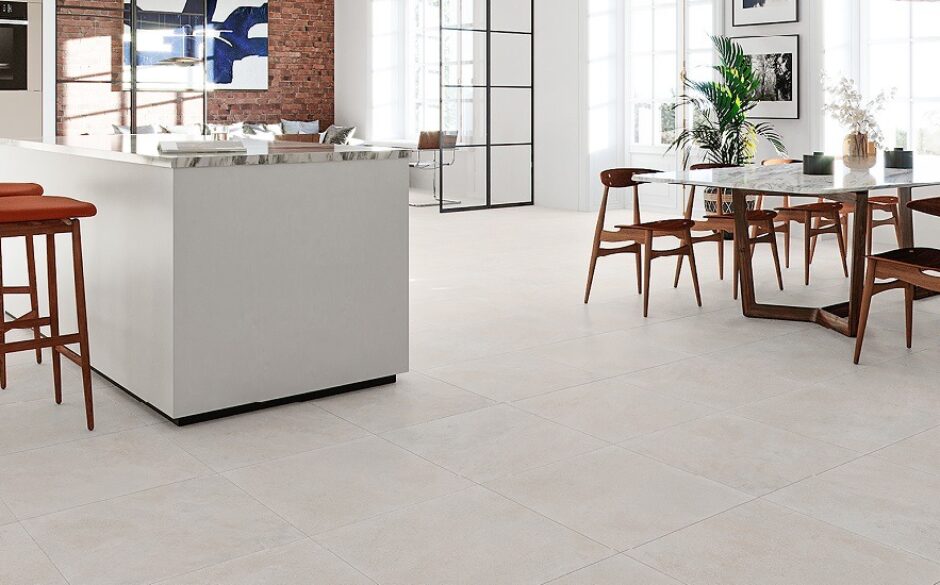 Grey Concrete Effect Kitchen Tiles