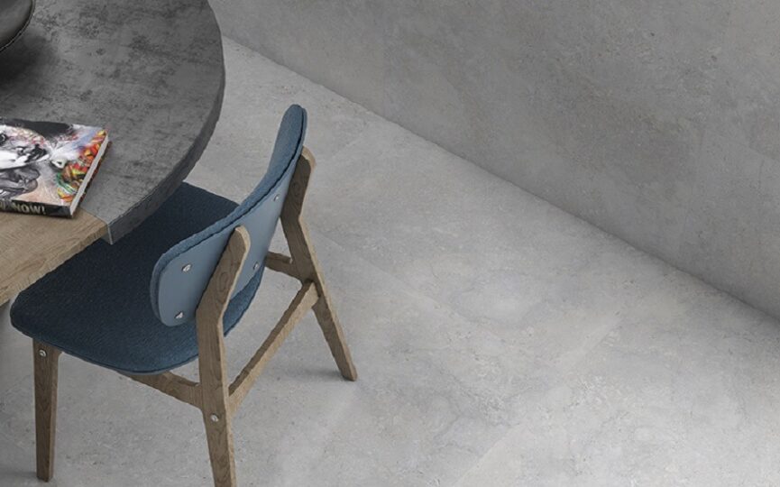Grey Concrete Effect Living Room Tiles