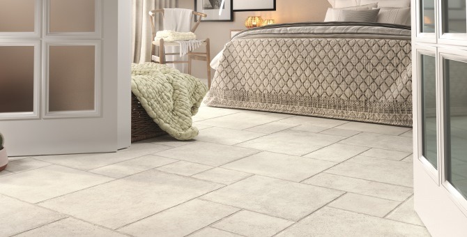 Modular Floor Tiles, Limestone Effect Modular Floor Tiles