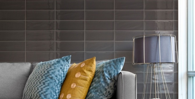 Grey Brick Tiles - Flat metro tiles for bathrooms & kitchens