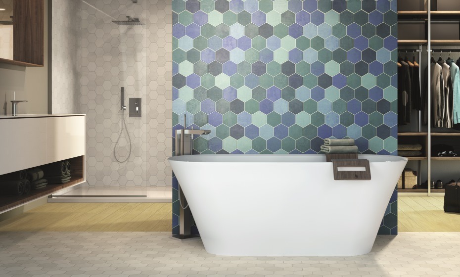 Hex Aquamarine Hexagon Wall Tiles