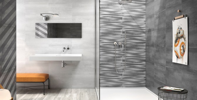 Rust Grey Wall Tiles - Ideal for grey tiled bathrooms