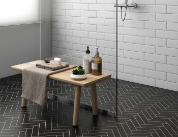 Vital Brick Tiles - Gloss Black Metro Tiles