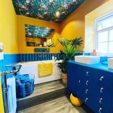 Blue Bathroom - Customer Renovation with Avila Blue Metro Tiles