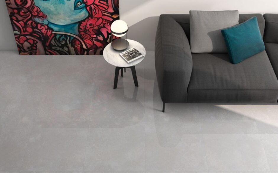 Howen Pearl Grey Gloss Floor Tiles