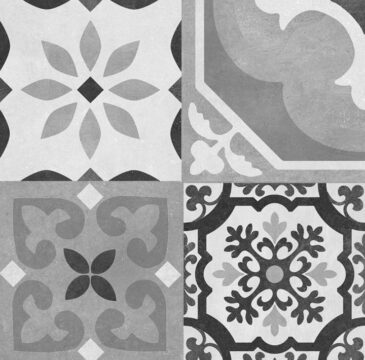 Passage Black and White Floor Tiles