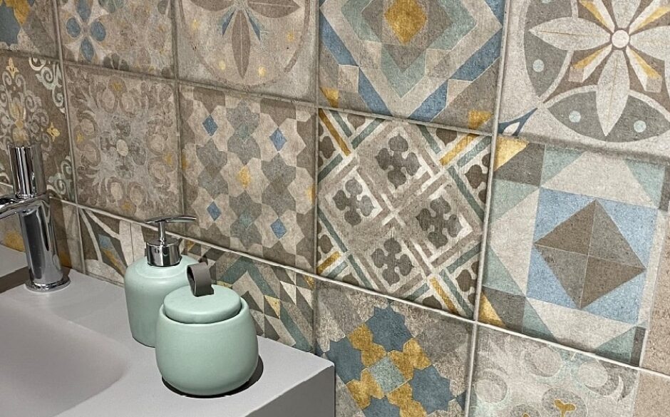 Cevisama Tile Trends - Blue and Yellow