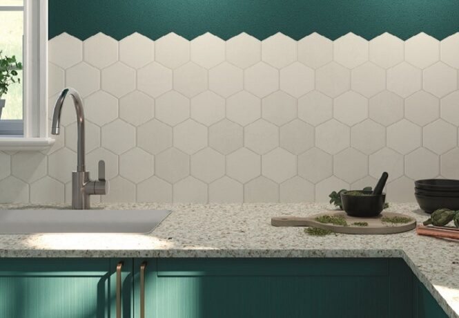 Hexagon Tile Ideas - Hex White
