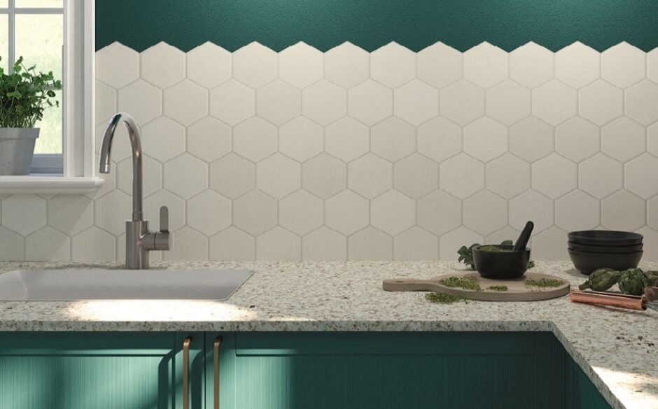 Hexagon Tile Ideas - Hex White