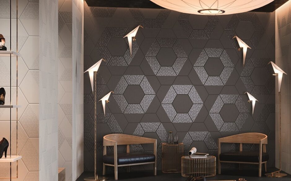 Hexagon Tile Ideas - Opal Black