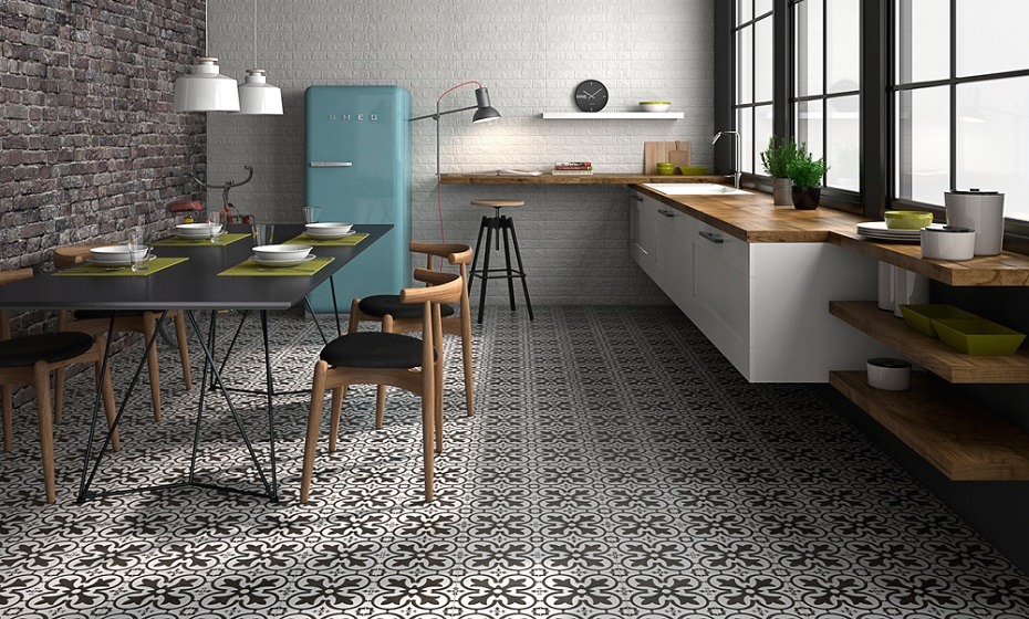 Patterned Kitchen Floor Tiles - Boulevard