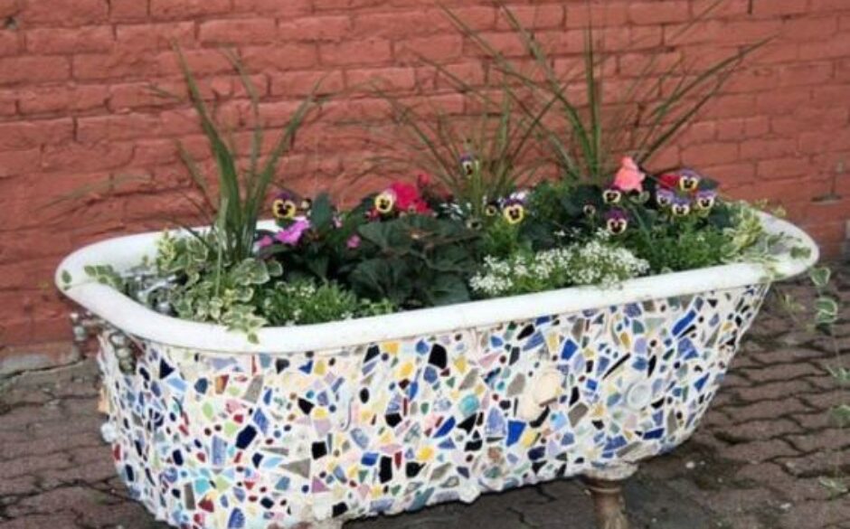 20 ideas for recycling tiles - bath