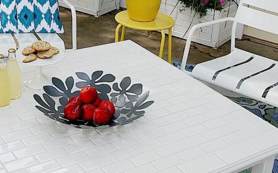 20 ideas for recycling tiles - tabletop