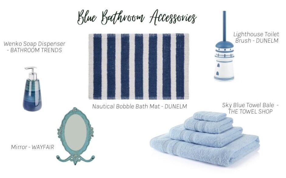 Blue Bathroom Ideas Accessories