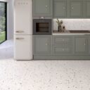 Doria White Terrazzo Floor Tiles - Rectified