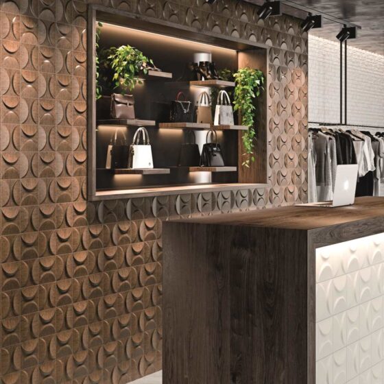Eclipse Copper Effect Tiles - Room Setting 1