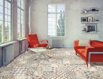 Coventry Grey Patterned Floor Tiles
