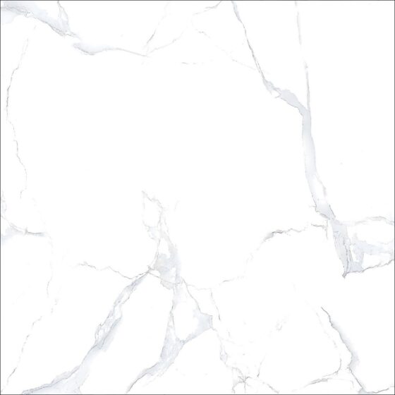 Alpine White Marble Gloss Tiles 600x600