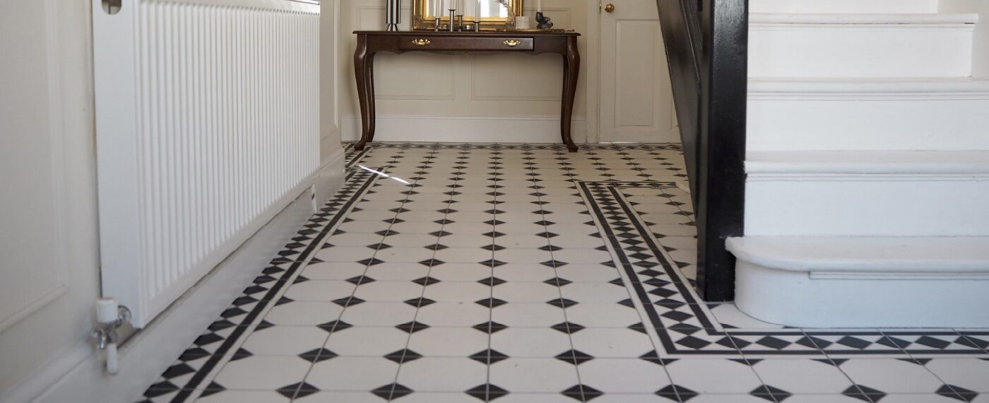 Edwardian Renovation - Regent Tiles in customer hallway