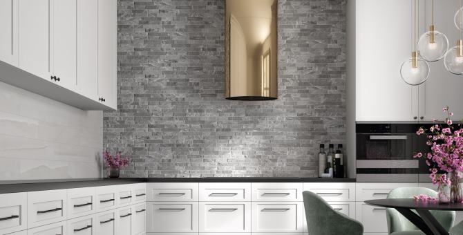 Dorset Grey Marble Effect Tiles
