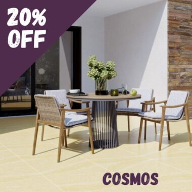 Cosmos Ivory Outdoor Garden Tiles