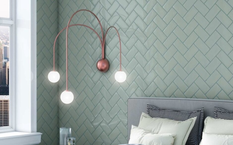 Bevelled Mini Light Grey Metro Tiles – Gloss
