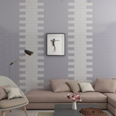 Linear White Tiles - Matt - Room Setting