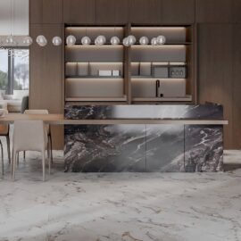 Safari Statuario Marble Effect Tiling – Gloss, Porcelain