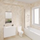 Cenarth Beige Bathroom and Kitchen Wall Tiles – Gloss, Rectified